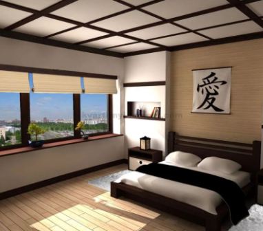 Японский стиль в интерьере спальни 
