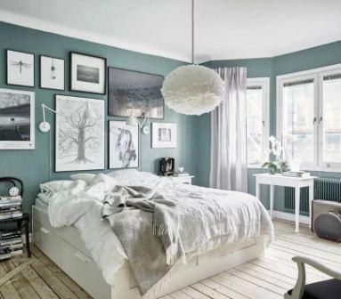 Спальня в скандинавском стиле: фото интерьер 